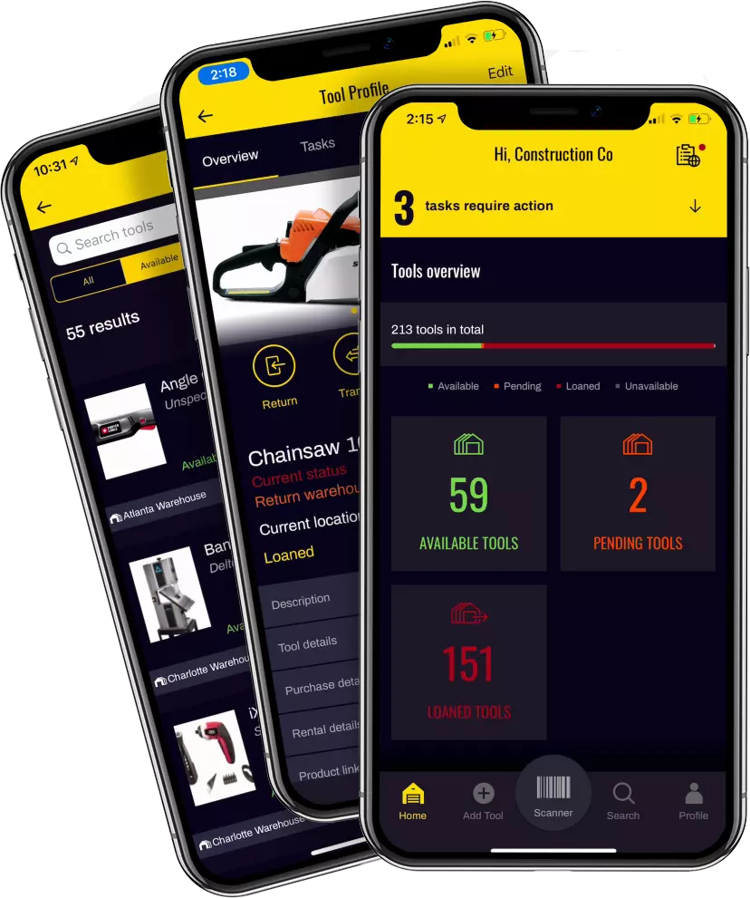 Construction Tool Inventory Tracker