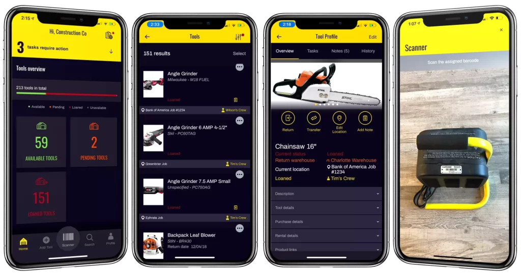 Tool Tracking Phone App